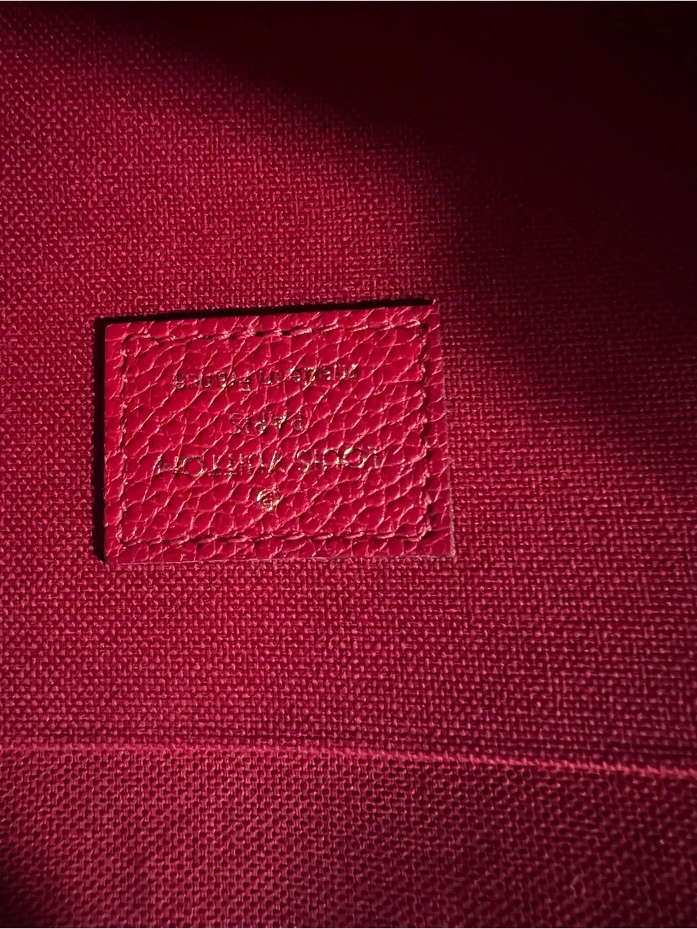 Louis Vuitton Red Felicie Empreint